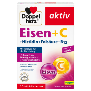 DOPPELHERZ Eisen+Vit.C+L-Histidin Tabletten