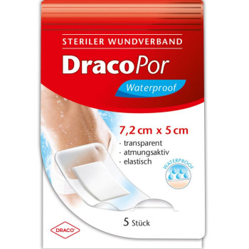 DRACOPOR waterproof Wundverband 5x7,2 cm steril