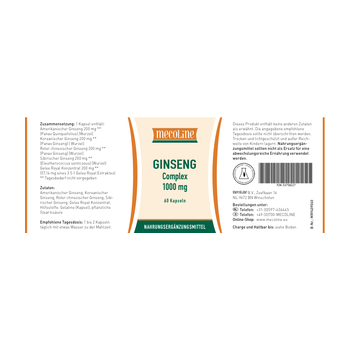 GINSENG COMPLEX 1000 mg Kapseln