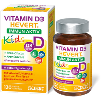 VITAMIN D3 HEVERT Immun Aktiv Kids Lutschtabletten